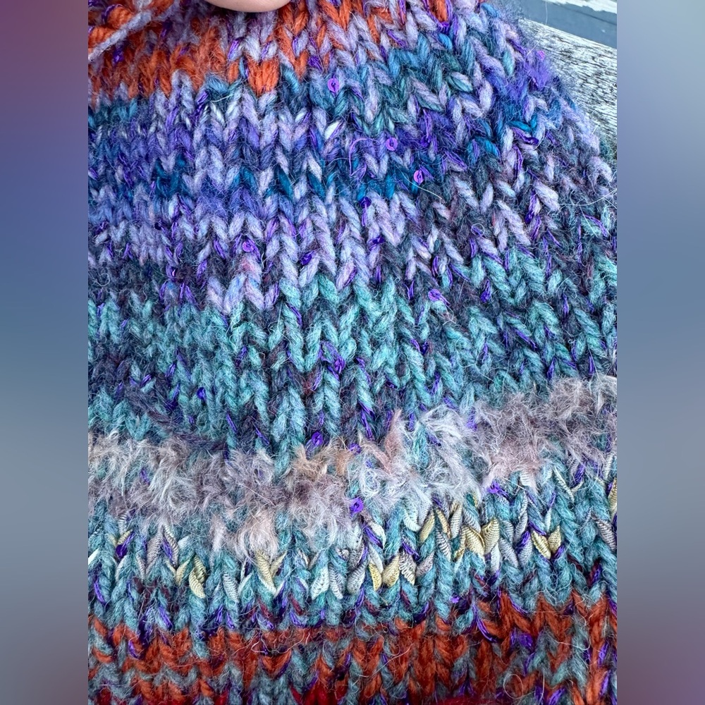 Hand Crafted Colorful Knit Shoulder Bag - Picture 12 of 16